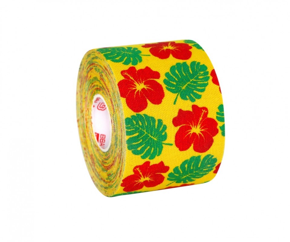 Кинезио тейп BBalance DESIGN 5x500 см Гаваи желтый