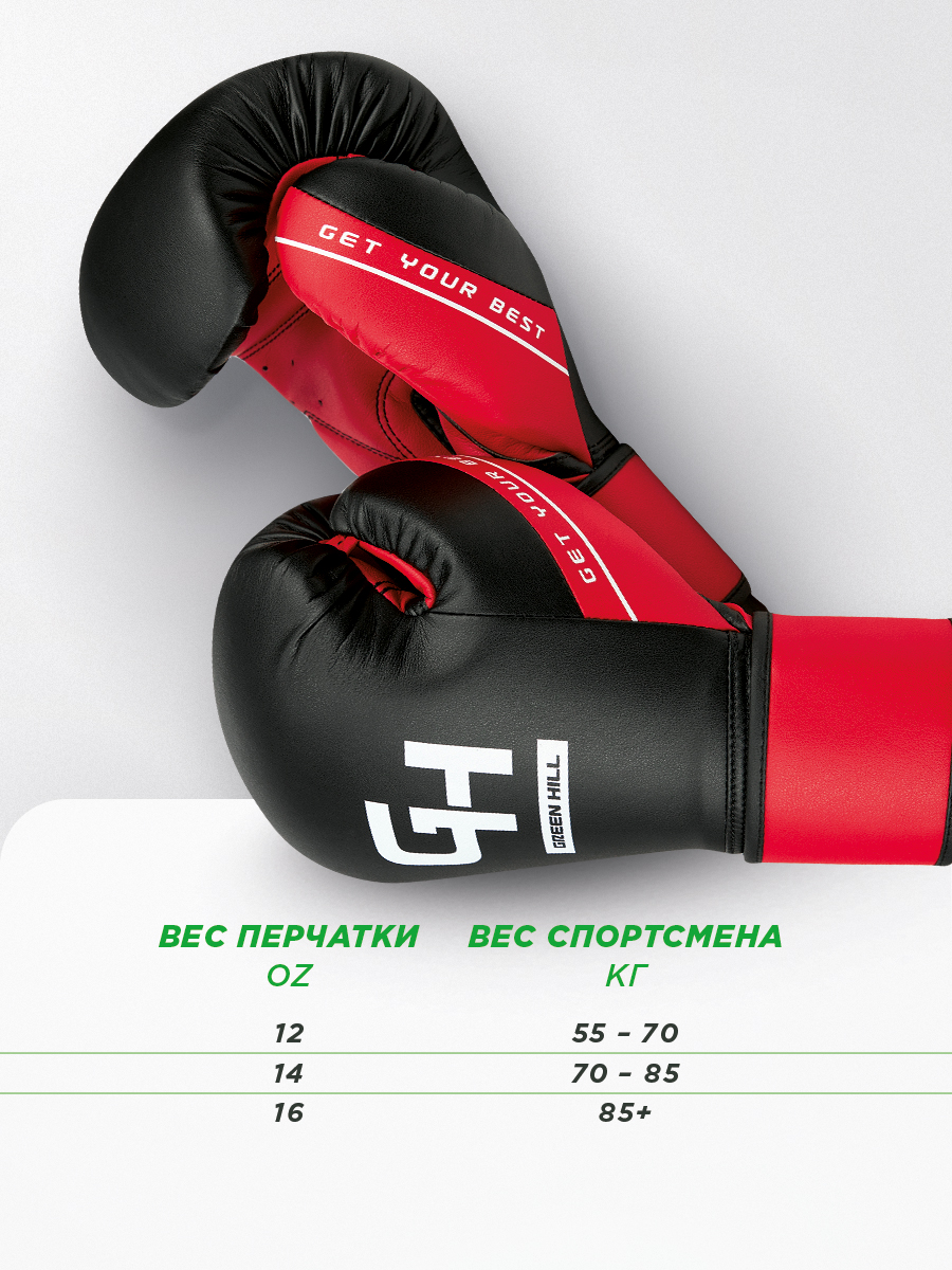 Боксерские перчатки Green Hill Element MF IF CNBGMS-990 Чёрно-красный