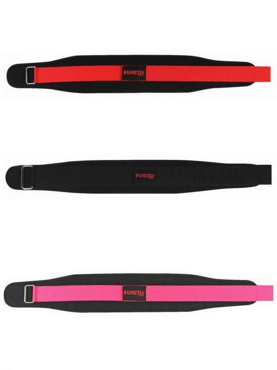 Атлетический пояс Grizzly Soflex Nylon Pro Weight Training Belt 8837L-0462 черный\розовый