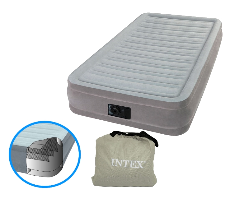 Надувная кровать Intex Comfort-Plush 99х191х33см, встроенный насос 220V 67766