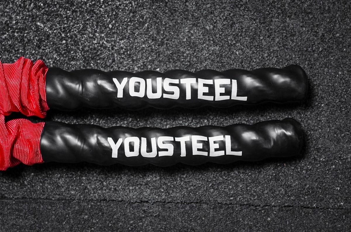 Канат тренировочный YouSteel нейлон, в чехле, D38мм, длина 15 м, красный