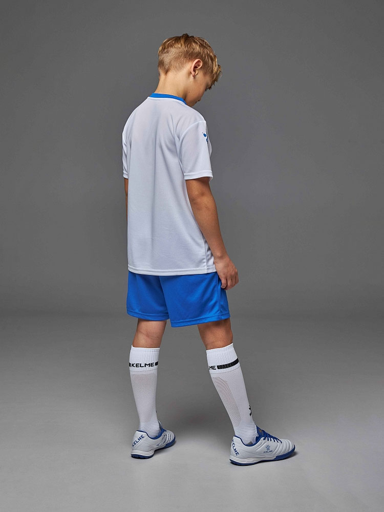 Детская футбольная форма Kelme Short-Sleeved Football Suit 8251ZB3003-100 White\Blue
