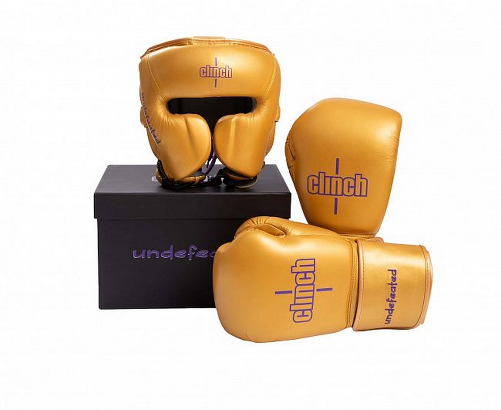 Перчатки боксерские Clinch Undefeated C161 золотой