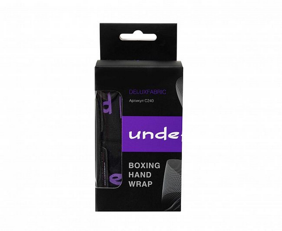 Бинты боксерские, длина 3,5 м Clinch Boxing Hand Wrap Undefeated C240 черный