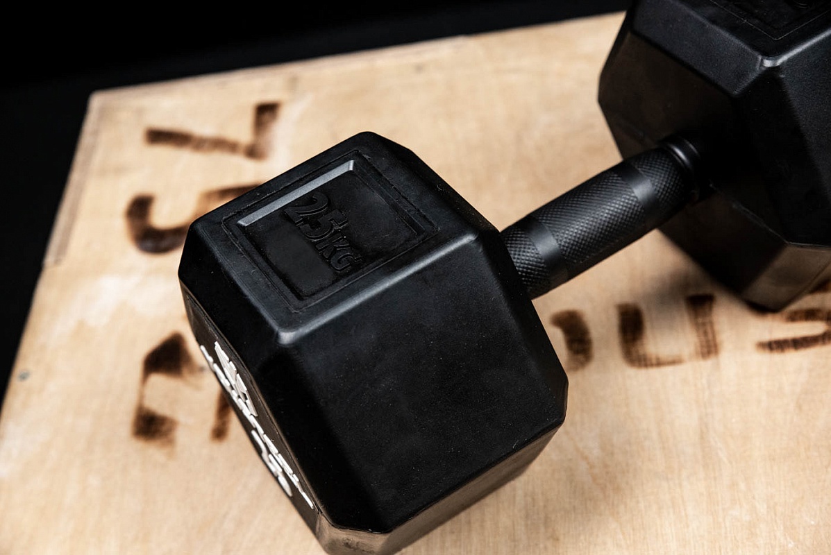 Гантель обрезиненная YouSteel HEX DB 30 кг