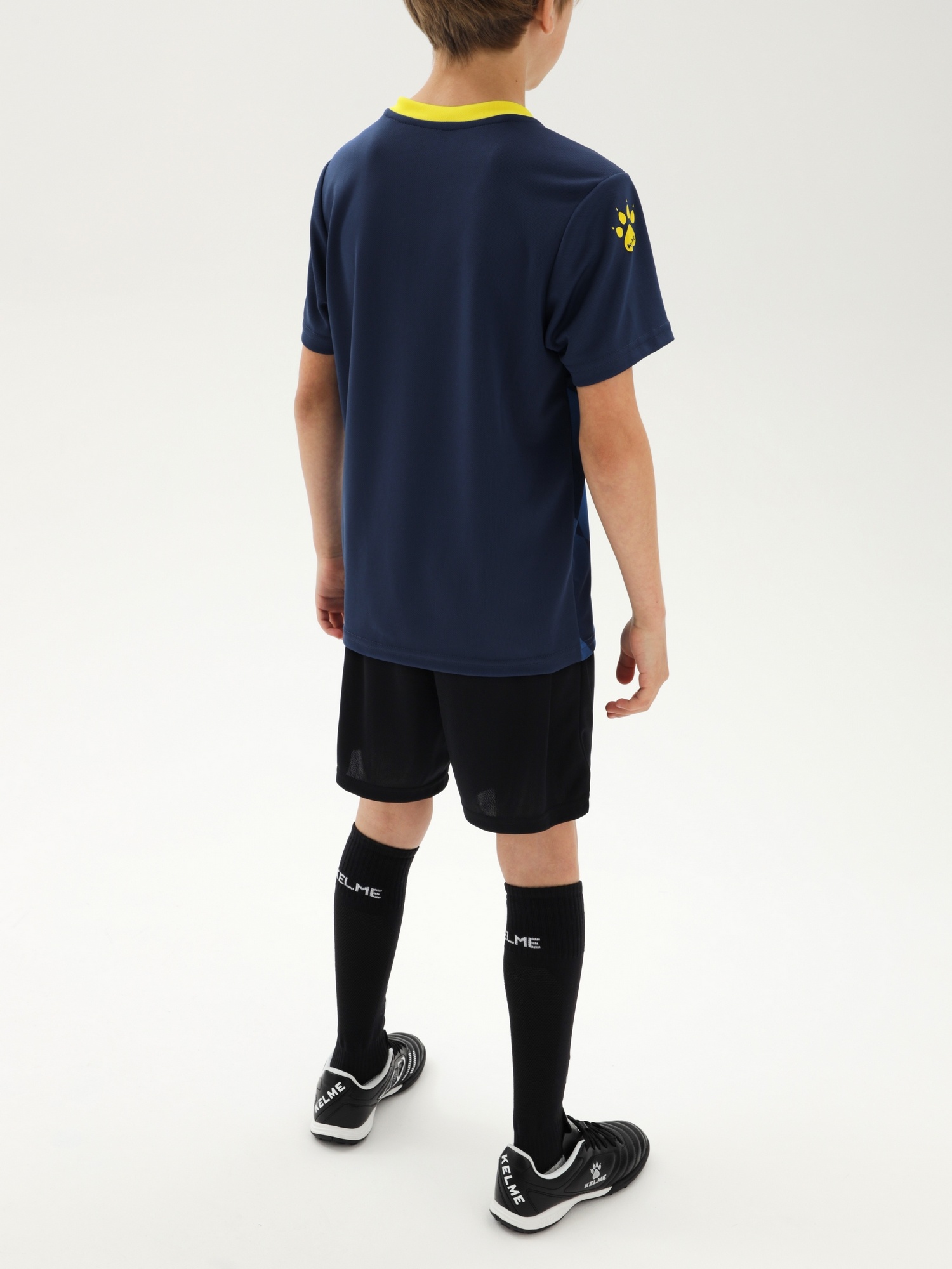 Детская футбольная форма Kelme Short-Sleeved Football Suit 8251ZB3003-416 Dark Blue\Black