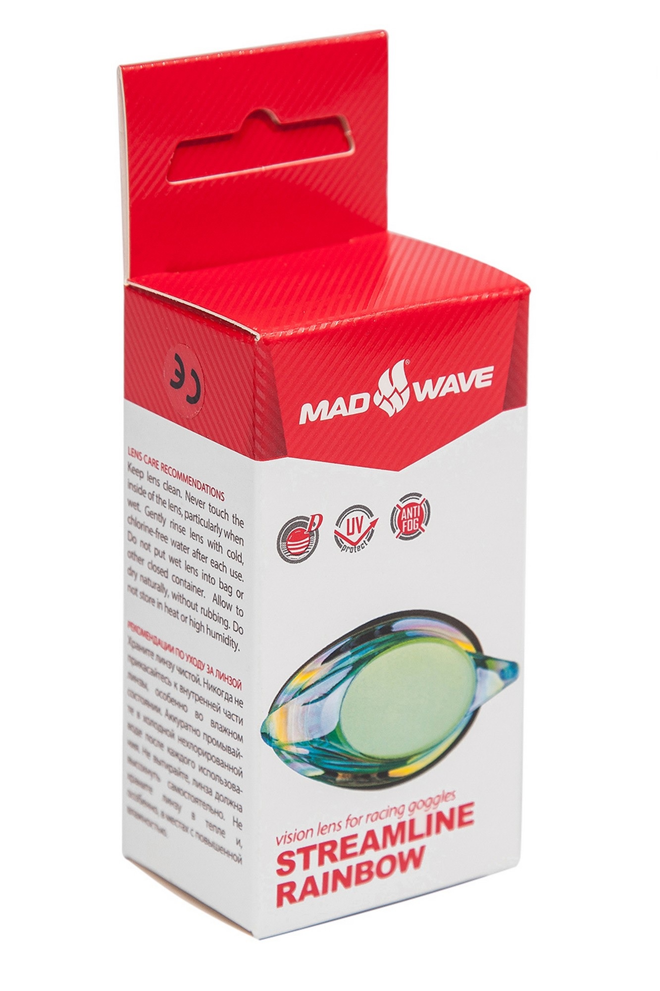 Линза с диоптриями для плавательных очков Mad Wave Streamline + Rainbow right M0490 02 A R8W +0,5