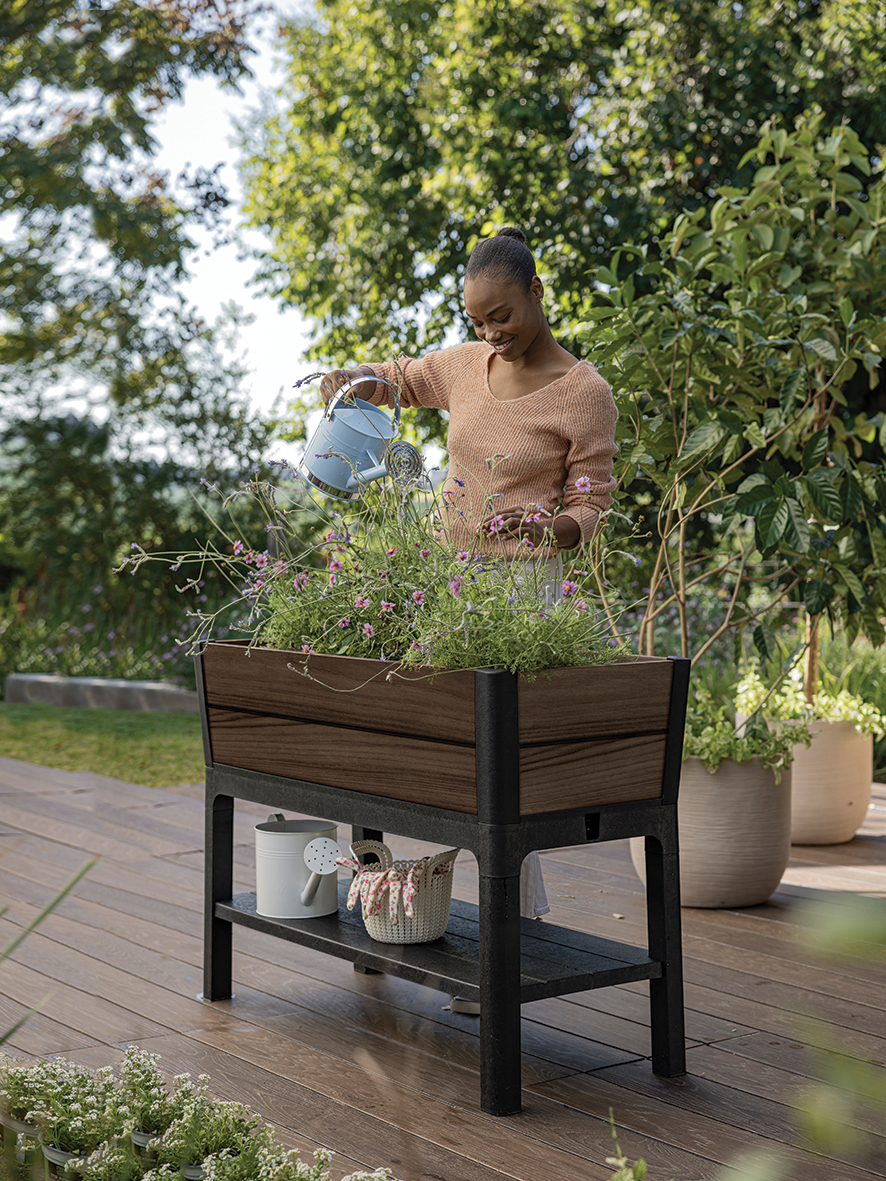 Грядка высокая на ножках, коричневая Deco Elevated Garden Bed
