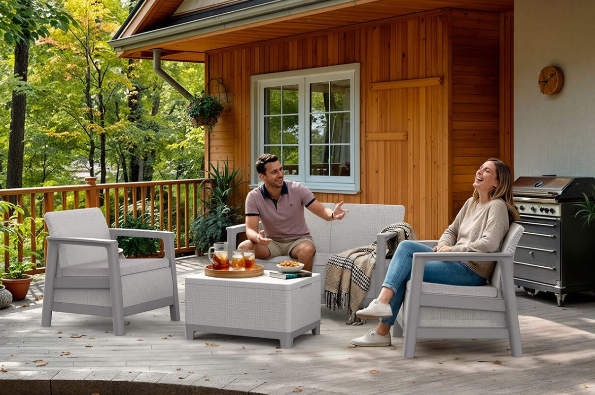 Комплект мебели Сканди (Scandi Linea 2 Seater Set) пепельно-серый