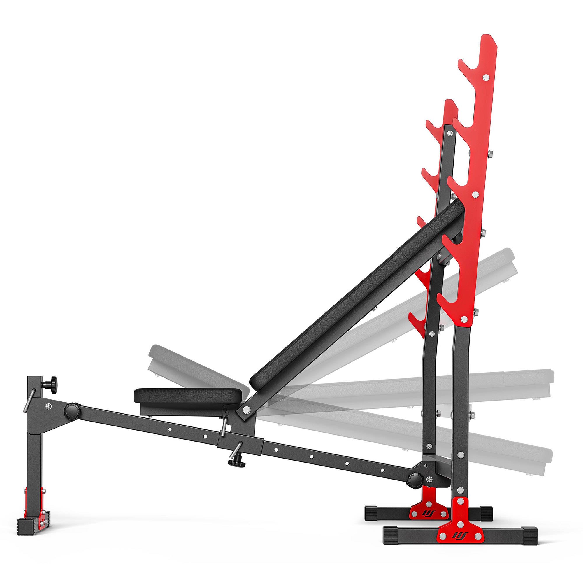 Cкамья для жима лежа с регулируемым углом наклона спинки Marbo MH-L107 2.0 | Premium Fitness