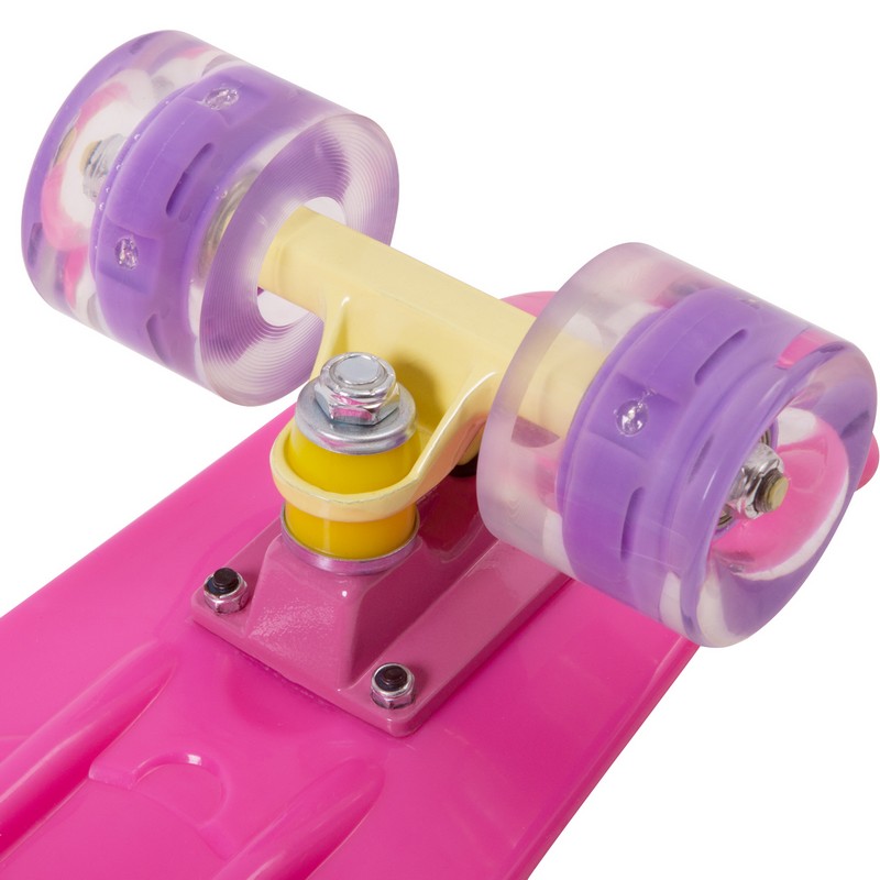 Мини-круизер RGX PNB-01GW светящиеся колеса, Pink