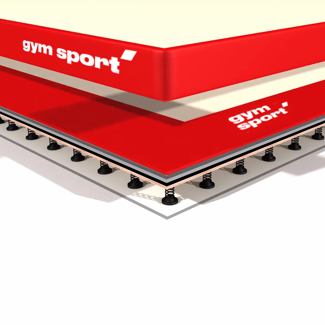 Ковер для спортивной гимнастики и акробатики GymSport STRONG PREMIUM RED 14x14