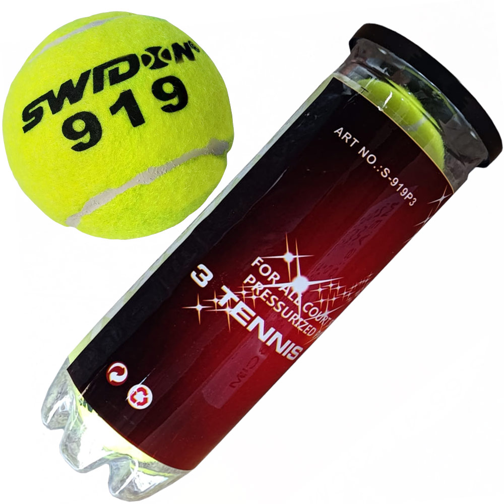 Мячи для большого тенниса Swidon 919 3 штуки (в тубе) E29379