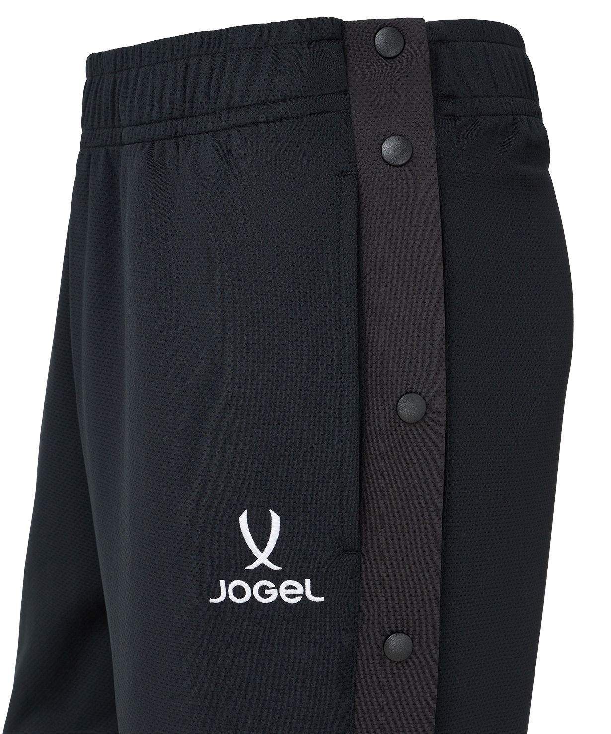 Брюки спортивные Jogel DIVISION Side Button Pants, черный\темно-серый
