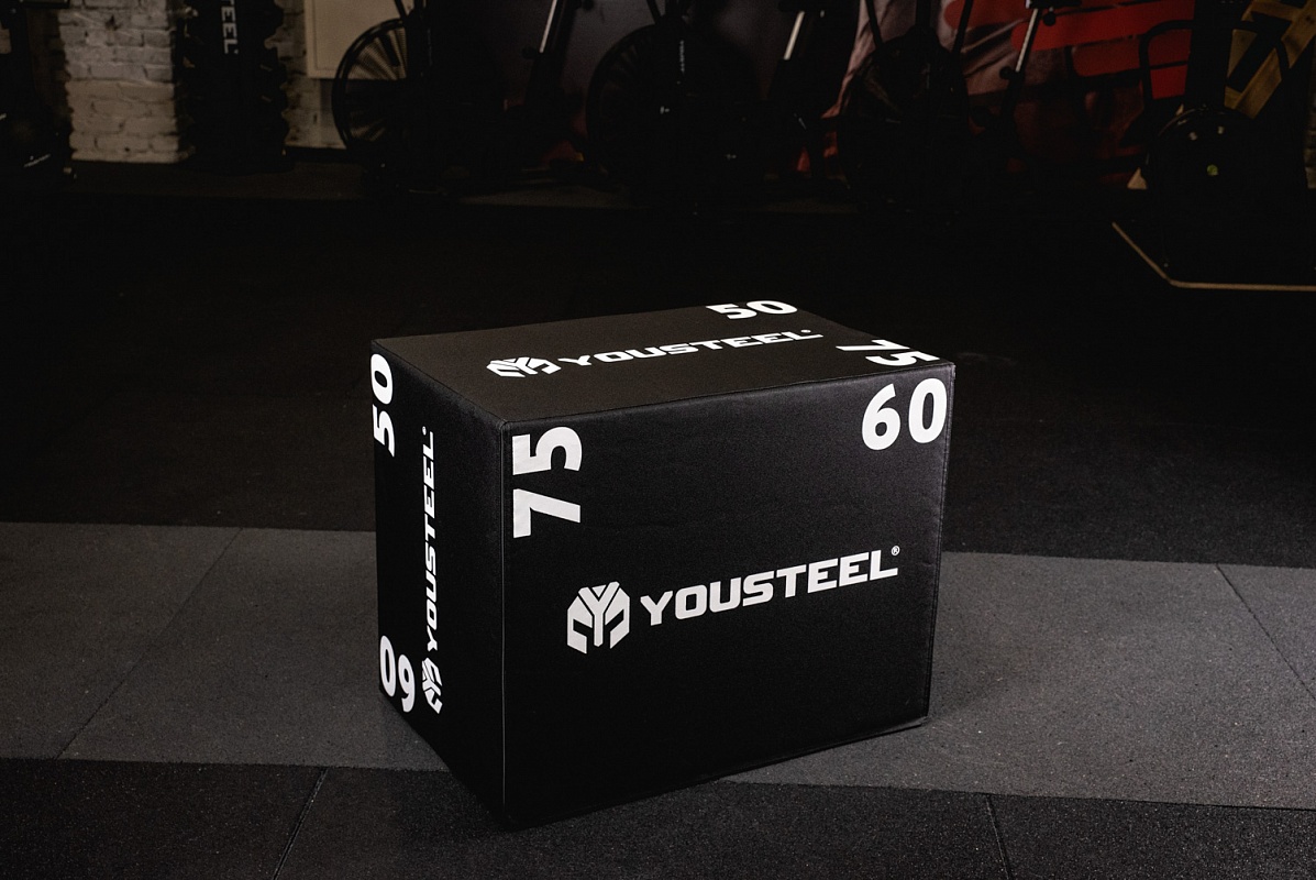 Тумба мягкая для запрыгивания YouSteel 75х60х50см
