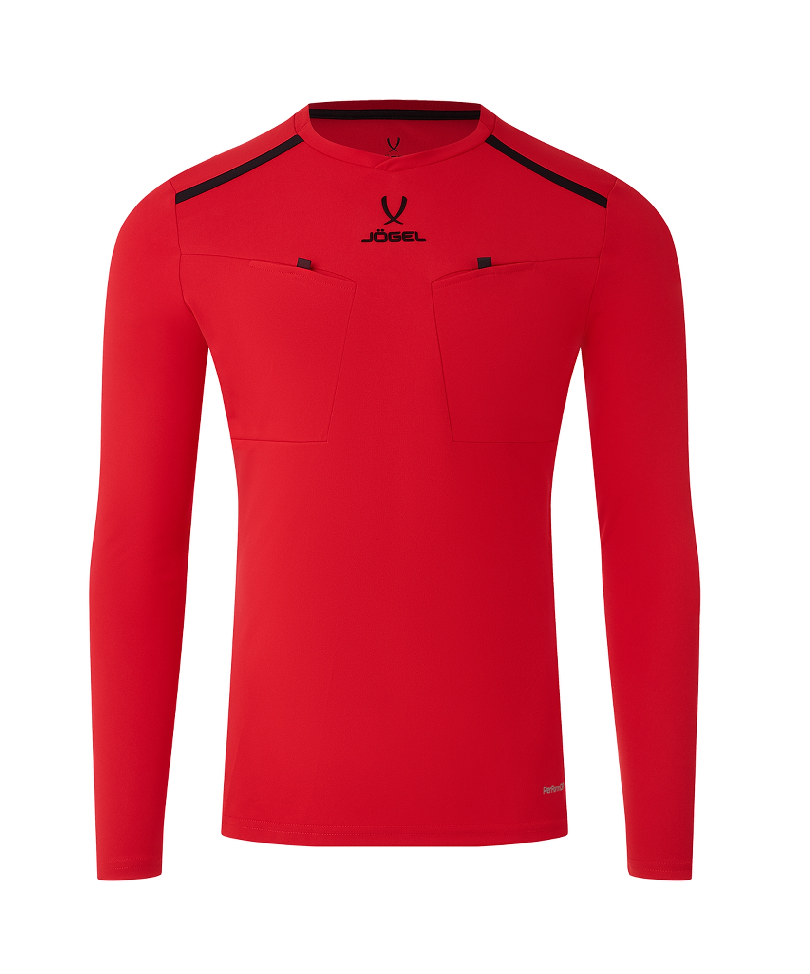 Футболка судейская с длинным рукавом Jogel DIVISION PerFormDRY Referee LS Tee, красный