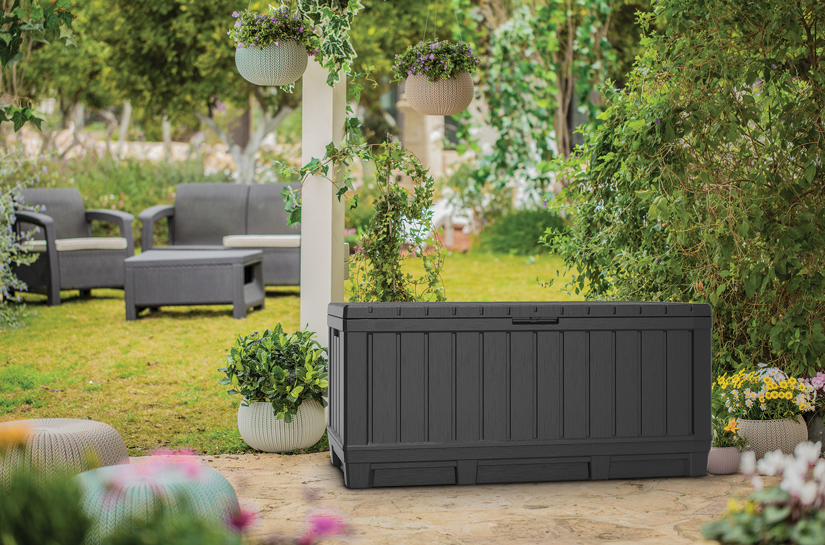 Сундук для хранения, 350л, графит KENTWOOD STORAGE BOX