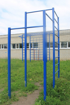 Турник уличный разноуровневый со шведской стенкой 