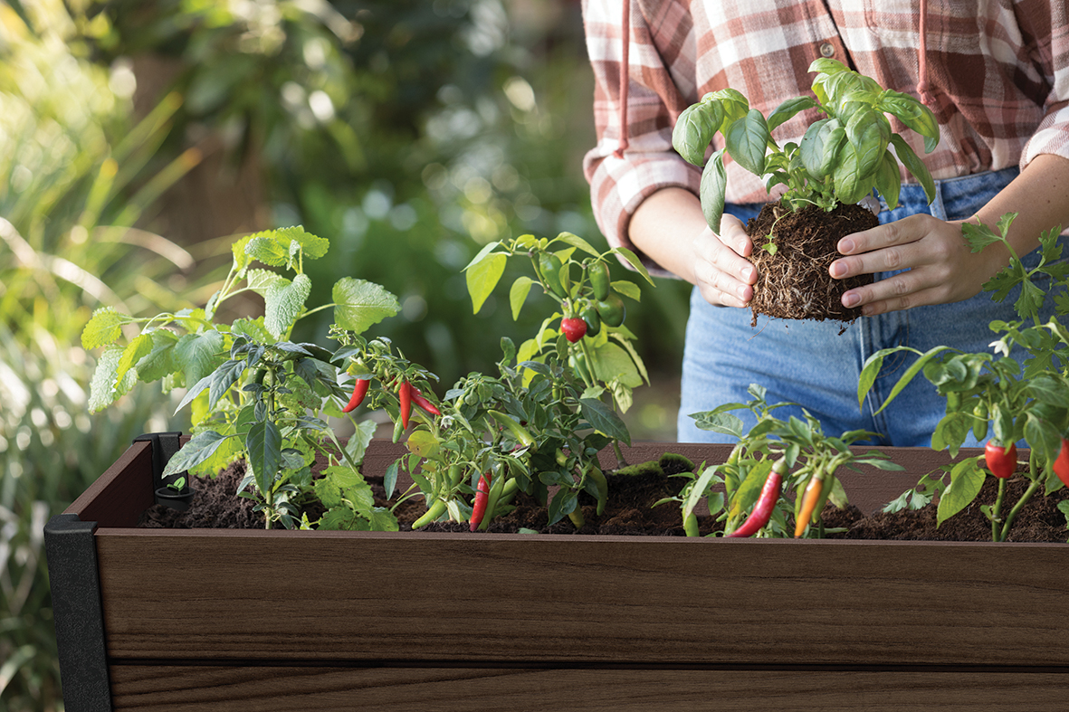 Грядка высокая на ножках, коричневая Deco Elevated Garden Bed