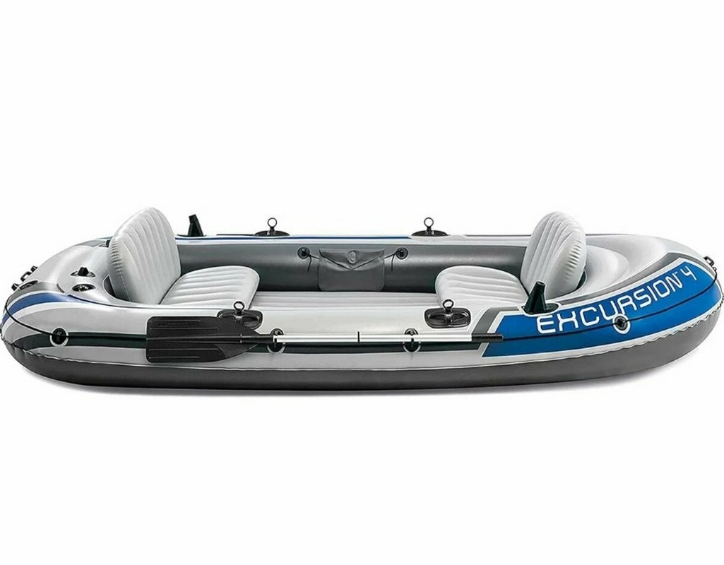Надувная лодка Excursion 4 315х165х43см, алюм.вёсла 137см, насос 68614, до 500кг Intex 66324
