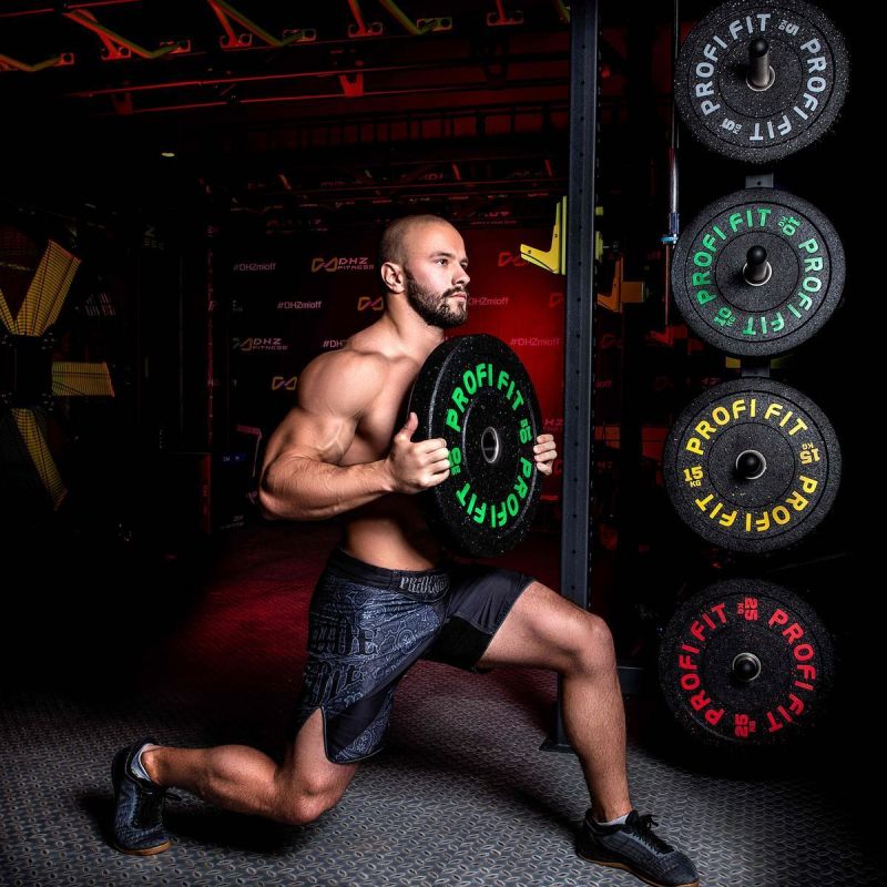 Диск для штанги Hi-Temp с цветными вкраплениями, d51 25кг Profi-Fit