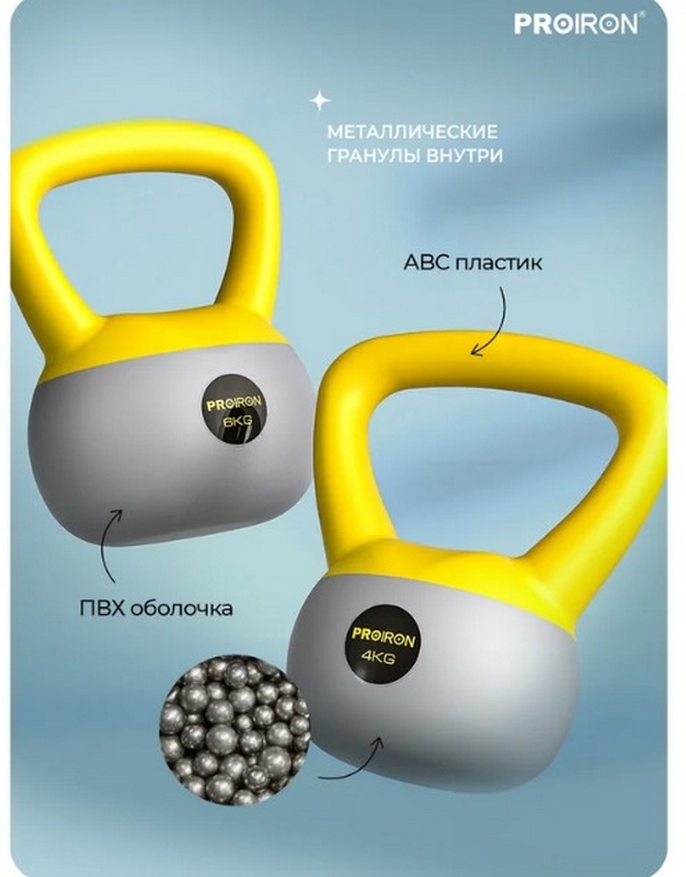 Гиря мягкая 6кг PROIRON ГИ1060М