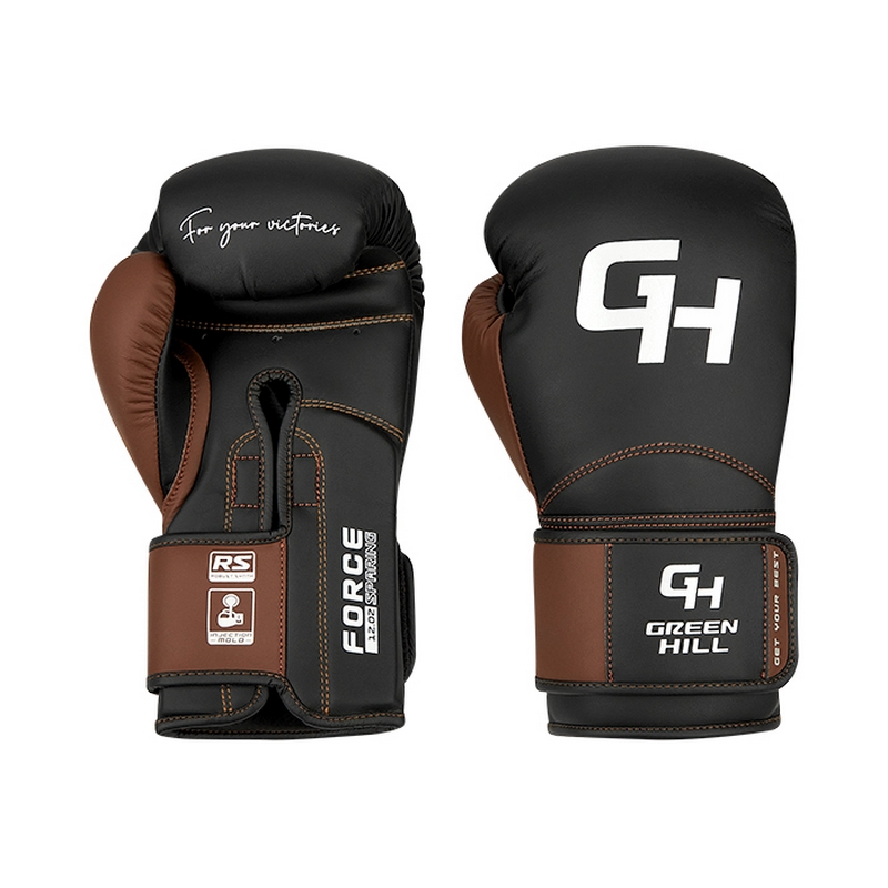 Боксерские перчатки Green Hill Force SPARRING CNBGKS-980 Чёрно-коричневый