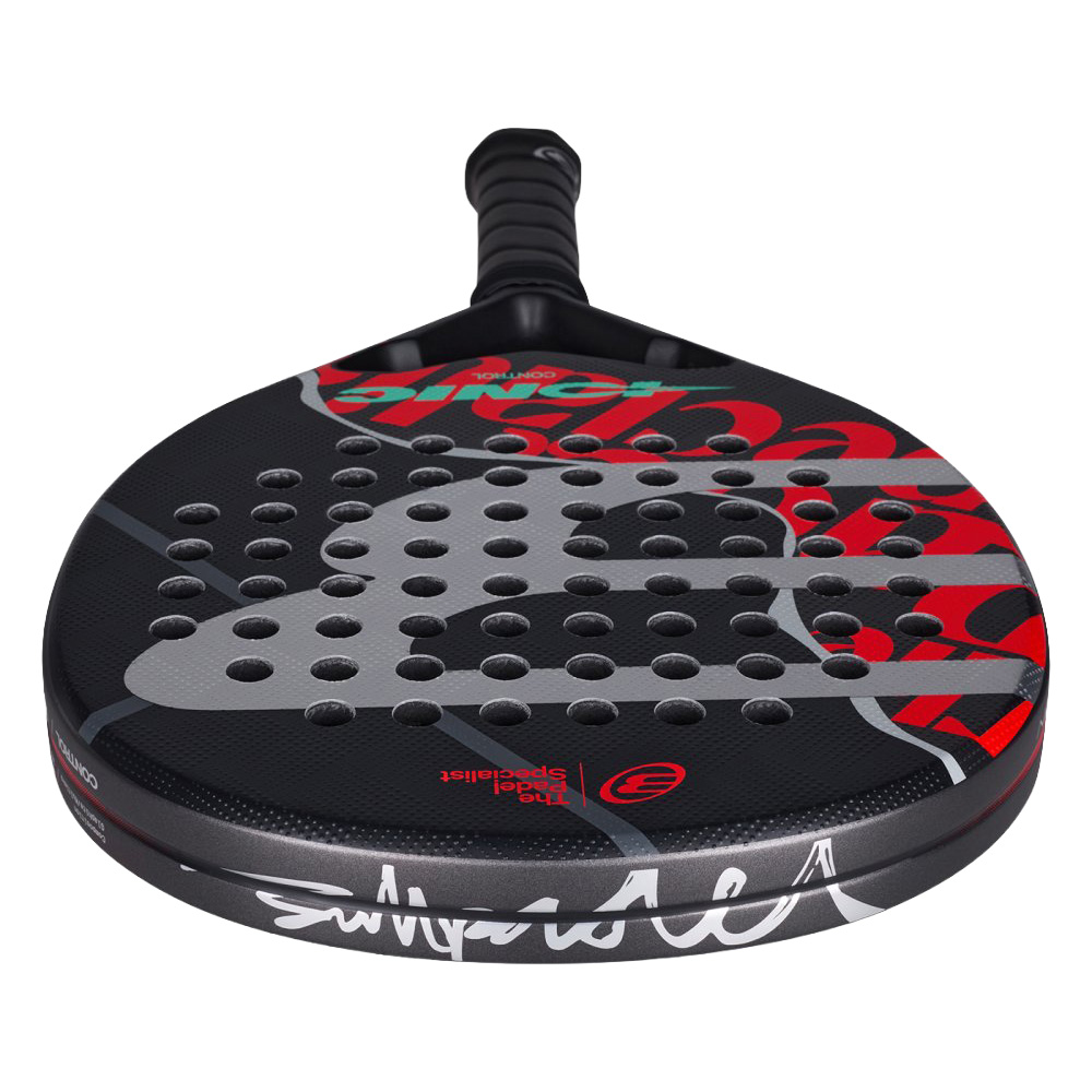 Ракетка для падела, для продв. игроков, карбон Bullpadel Ionic Control 26 494412 черно-красный