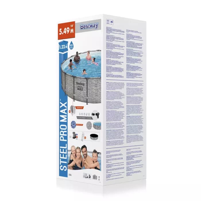 Каркасный бассейн Bestway Steel Pro Max 5618Y, 549х122 см (фильтр+лестница)