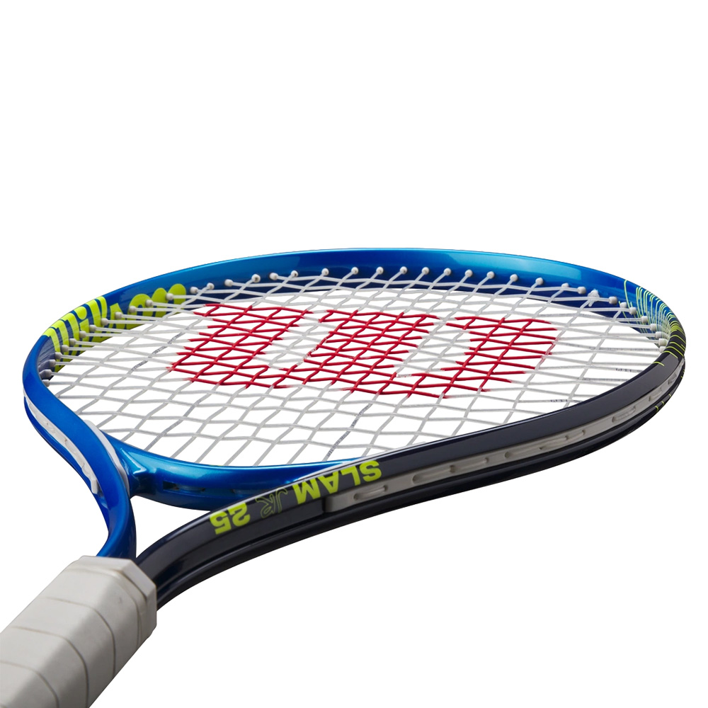 Ракетка для большого тенниса,детская 8-10лет, алюминий, со струнами Wilson Slam Jr 25, WR171810U сине-голубой