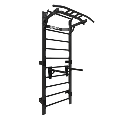 Профессиональная шведская стенка с брусьями и турником Domsen Fitness Ds46B Black
