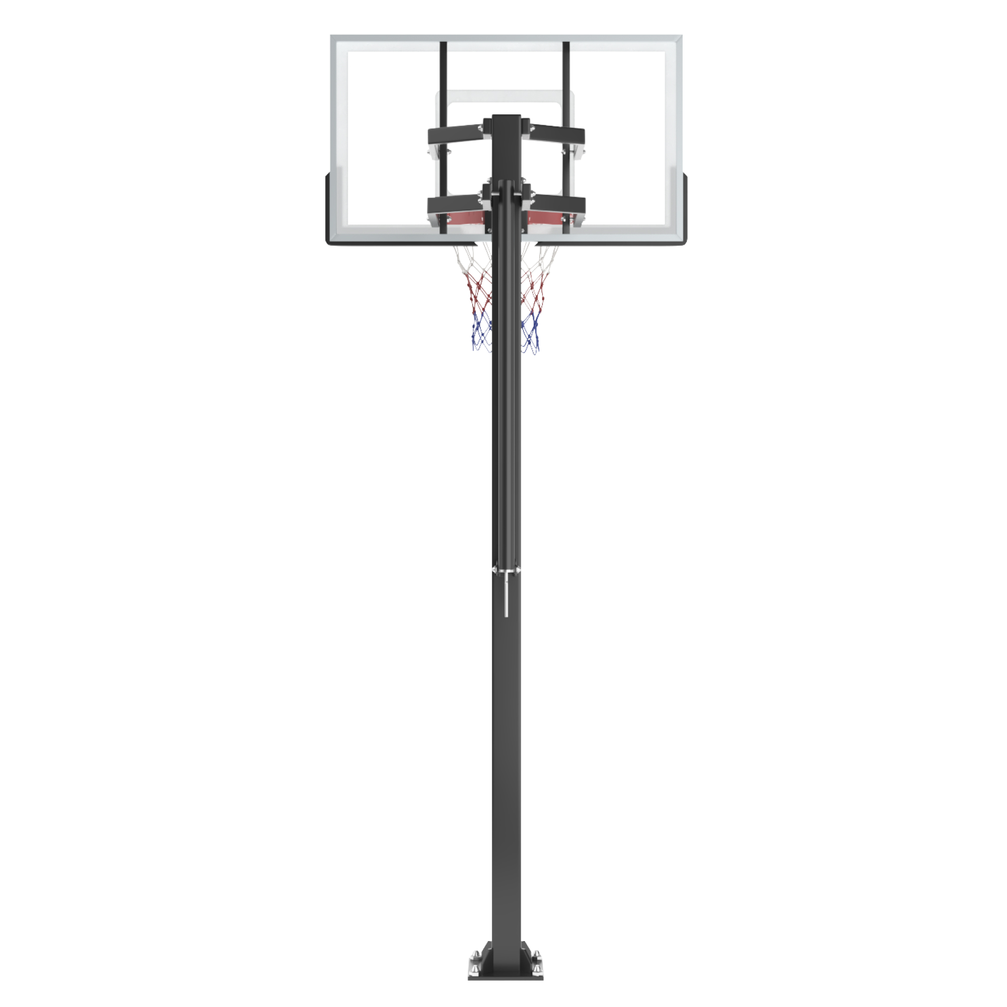 Баскетбольная стойка стационарная 54"x32" R45 H230-305см Unix Line B-Stand-TG BSTSSTPR305_54TGBK