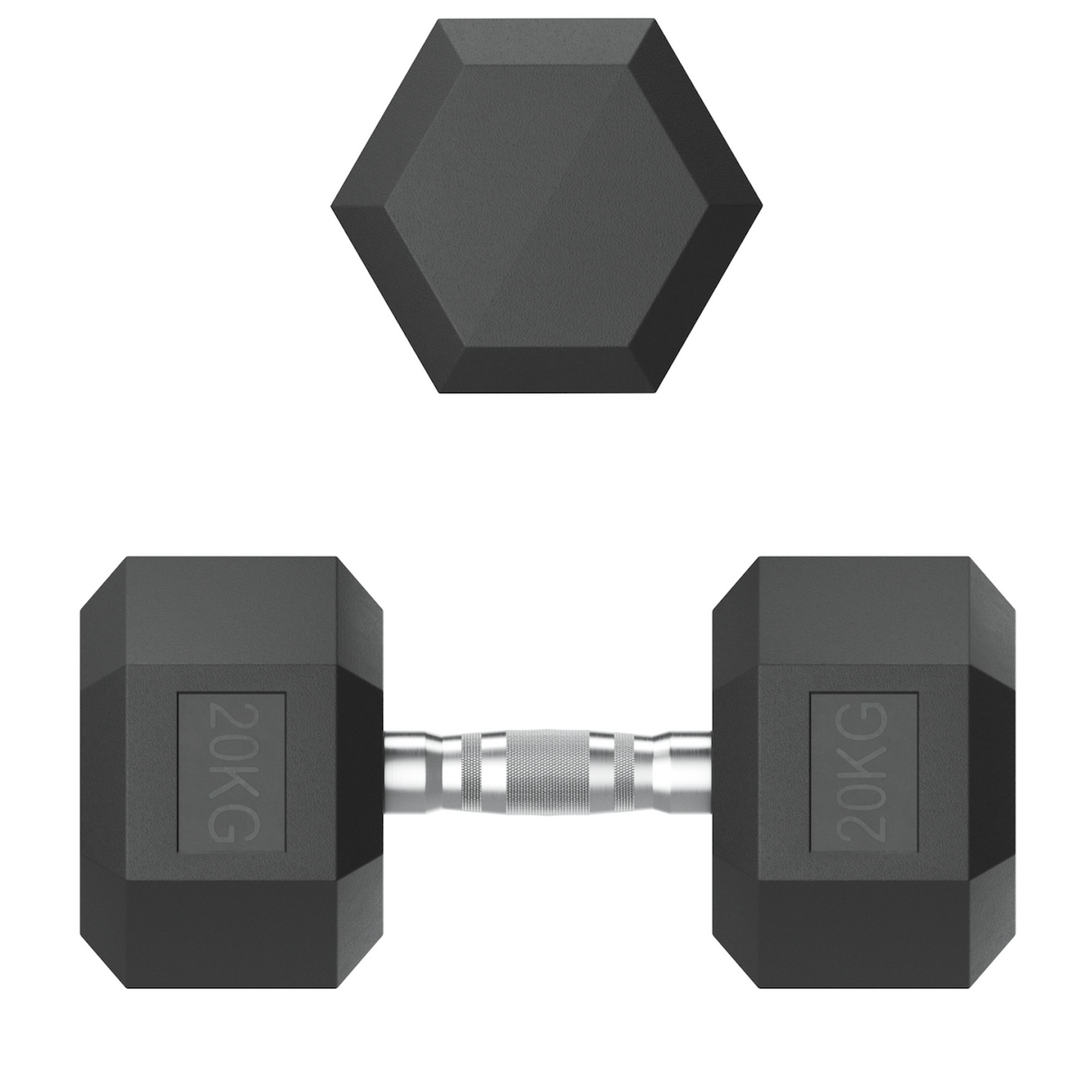 Гантель гексагональная 20 кг обрезиненная UnixFit DBHEX20