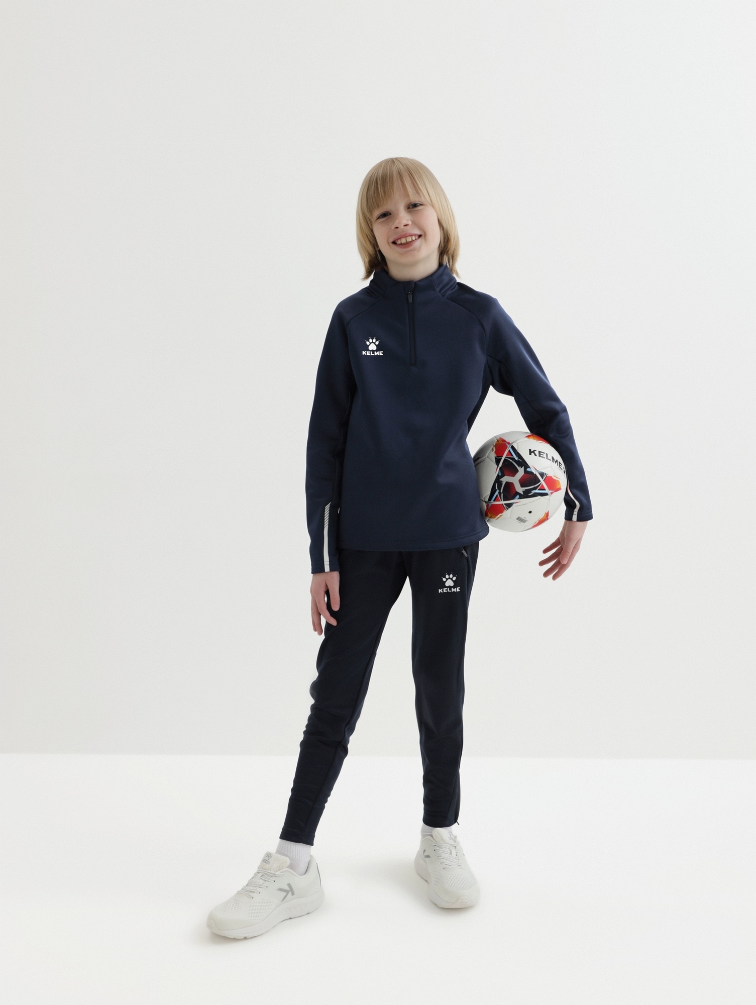 Детская олимпийка Kelme Children's Pullover (plus Fleece) 7461TT3052-416 Dark Blue