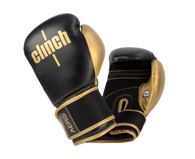 Перчатки боксерские Clinch Aero 2.0 C136 черно-золотой