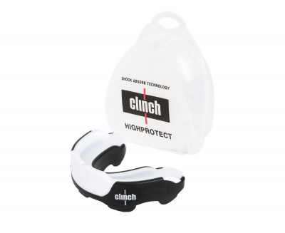 Капа одночелюстная Clinch Champion Triple Layer Mouthguard C514 бело-черно-оранжевый