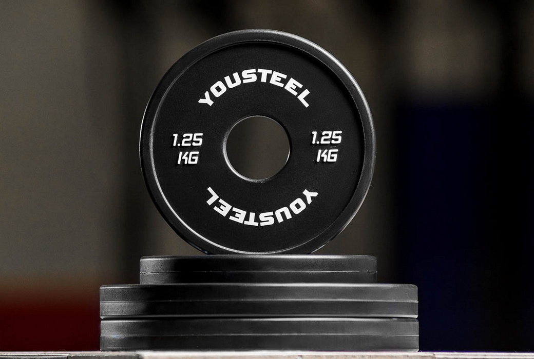 Диск 2,0кг YouSteel каучуковый, тренировочный, черный