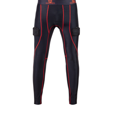 Брюки с защитной пластиковой раковиной Mad Guy Pro Compression JR черный\черный
