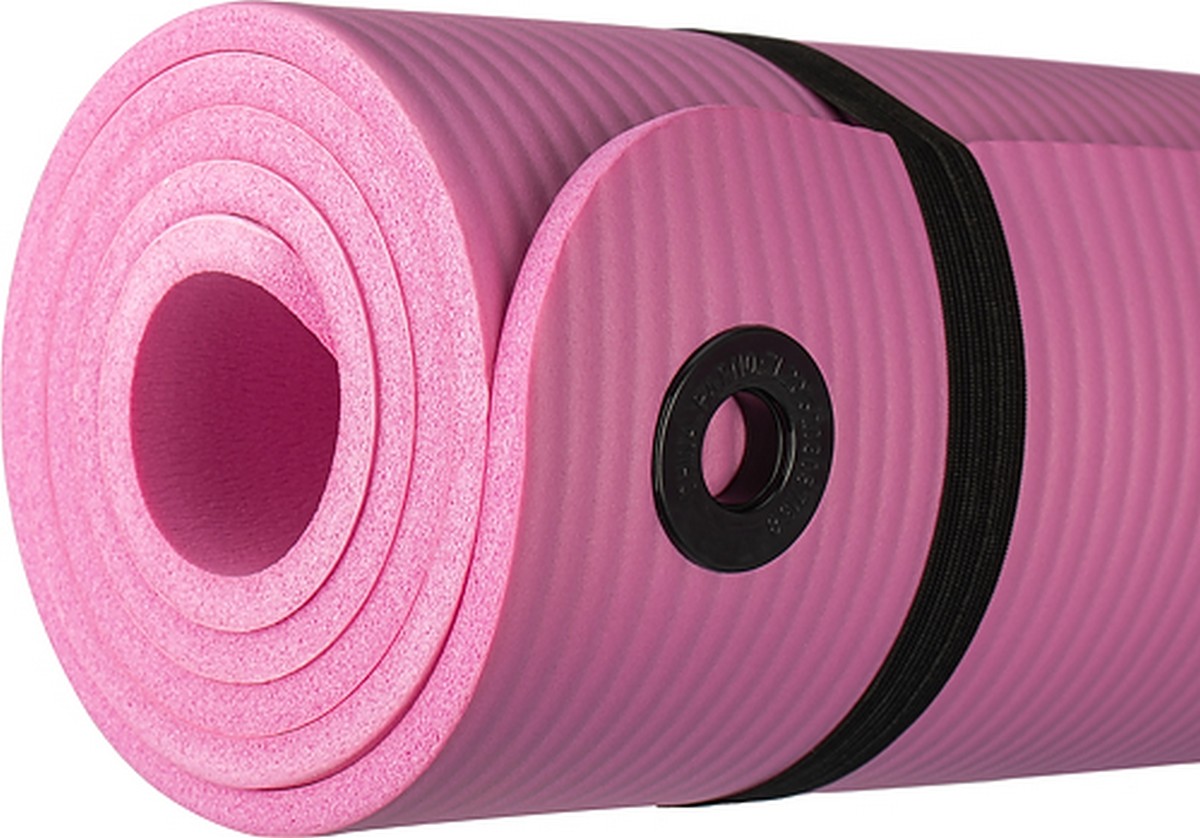 Коврик для йоги и фитнеса180x60x1см Sundays Fitness IR97506 569288 розовый