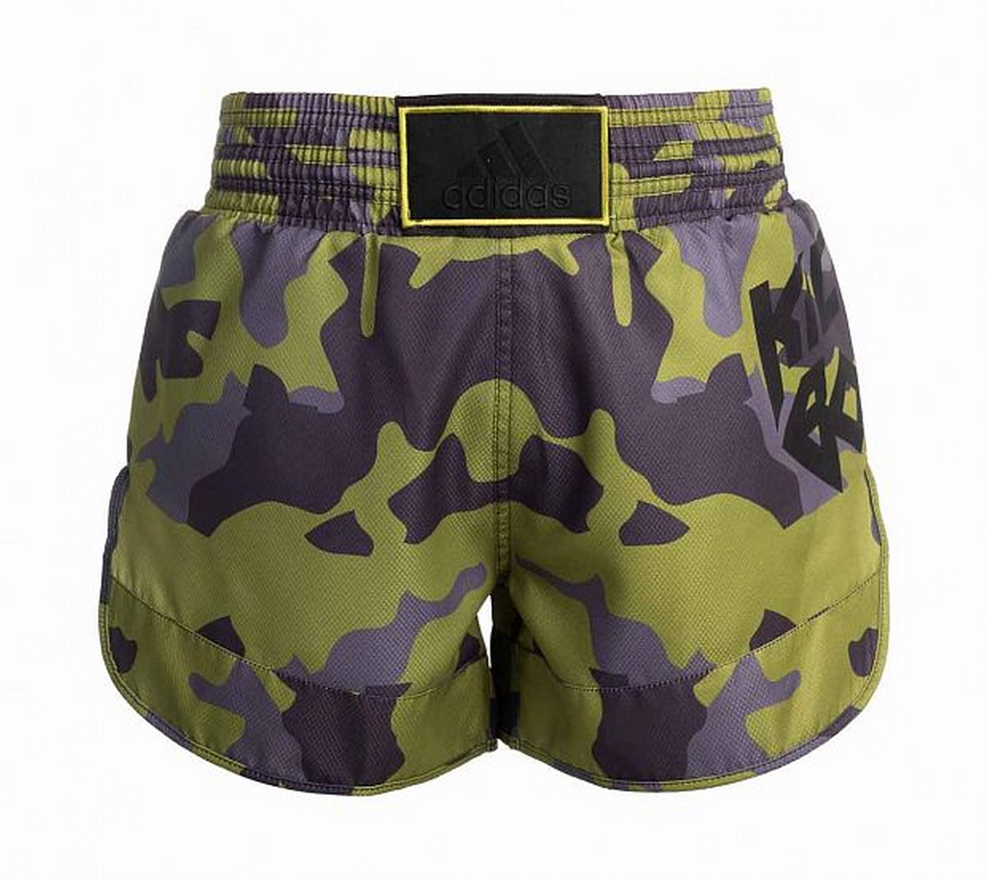 Шорты для кикбоксинга Adidas Kick Boxing Short Micro Diamond adiSKB02 зелено-черный