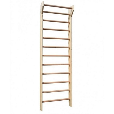 Стенка гимнастическая, перекладины береза, 260х100х14 см с турником Ellada