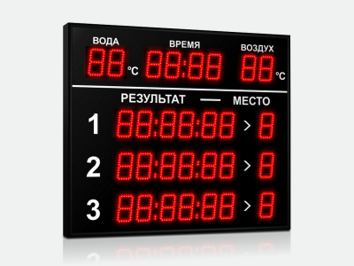 Табло для плавания Импульс 710-D10x8-L3xD10x7-T-T2