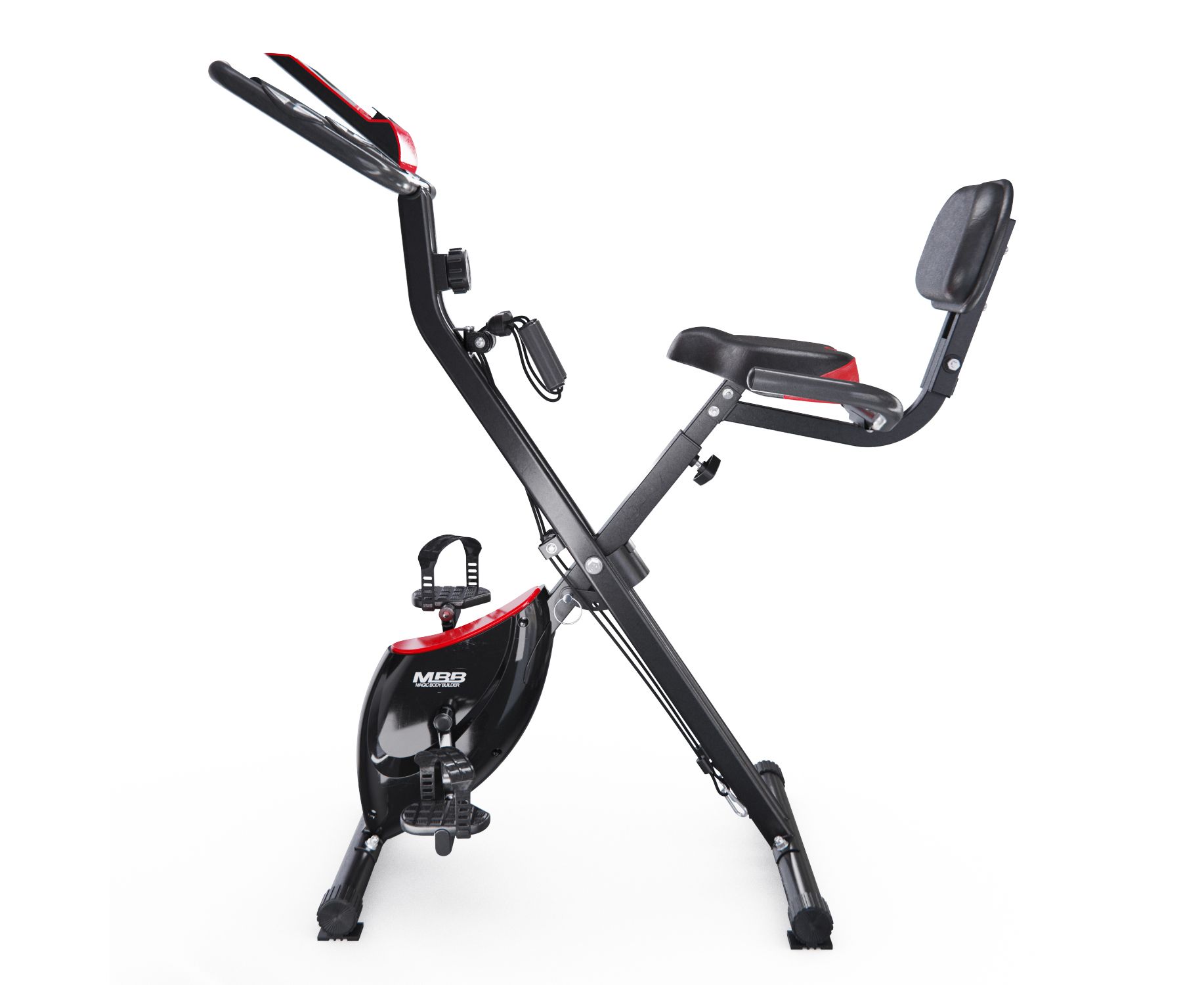 Велотренажер X-Bike DFC MBB с эспандерами LS-623-X черно-красный