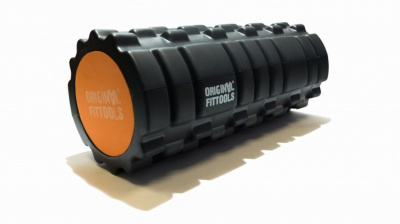 Цилиндр массажный Original Fit.Tools 33x14см двойной FT-DOUBLE-ROLL черный