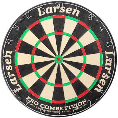 Мишень для игры в дартс, турнирная, сизаль, d45см Larsen Pro DG51001