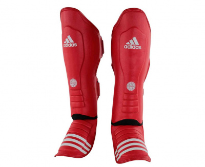 Защита голени и стопы Adidas WAKO Super Pro Shin Instep Guards красная adiWAKOGSS11
