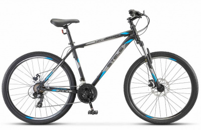 Велосипед 27.5" Stels Navigator 700 MD Z010 (рама 21) X0000001153 Черный\голубой 2025 (М)