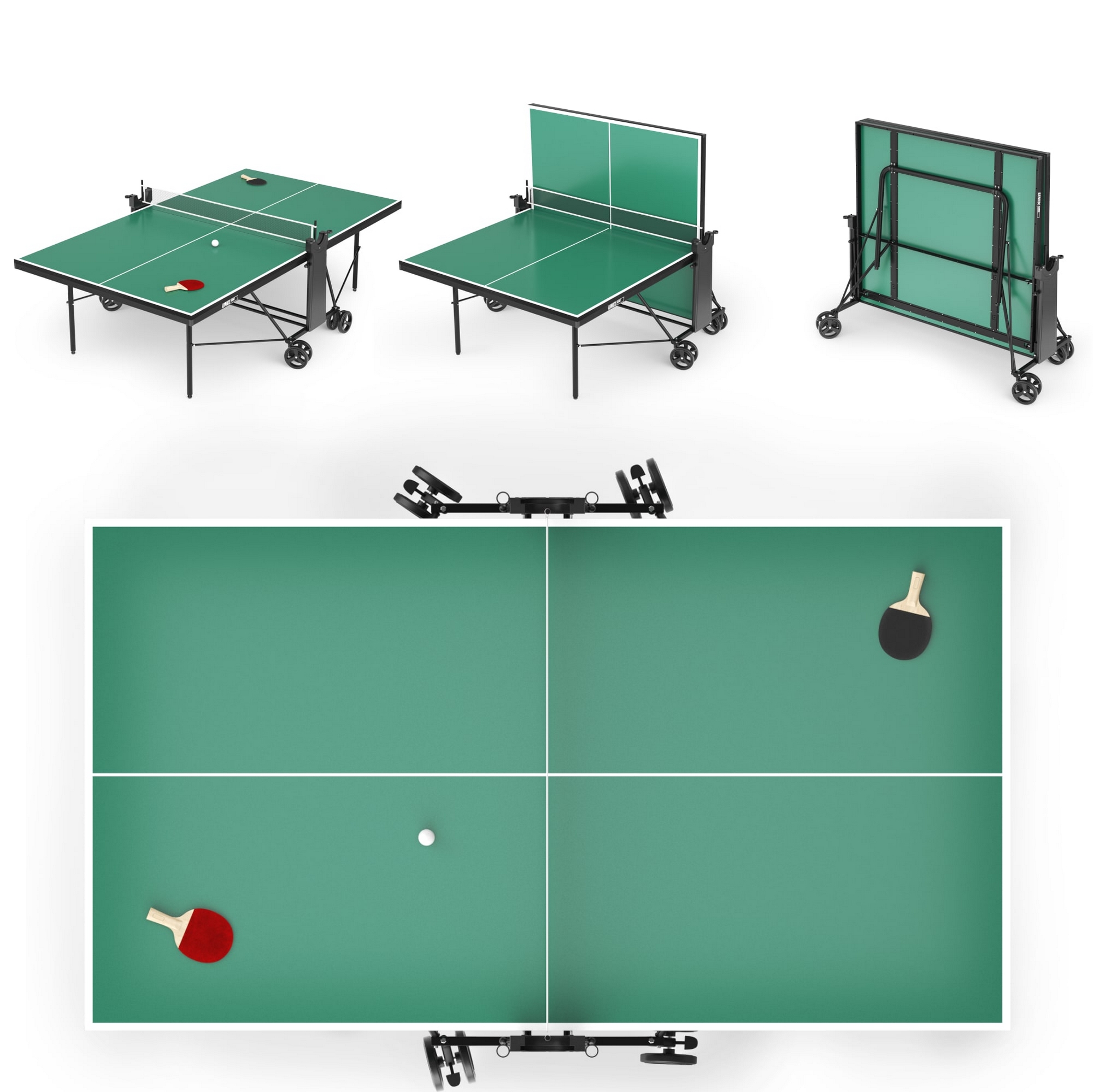 Теннисный стол Compact indoor 18mm MDF Unix Line TT18CINDGR Green