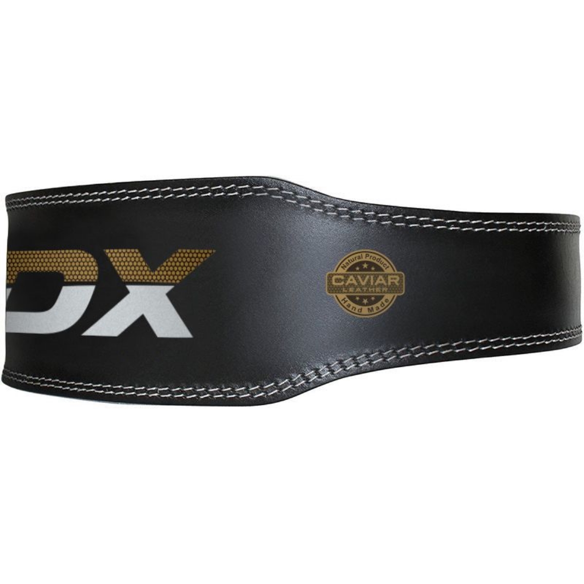 Пояс RDX 4" Leather WBS-4RB черный\золотой
