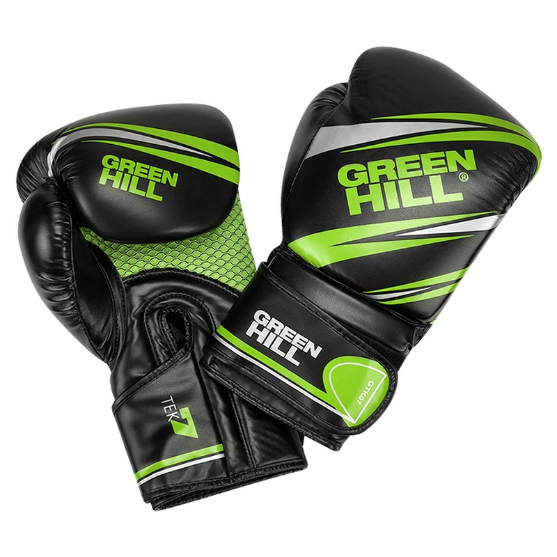 Перчатки боксерские Green Hill TEK7 BGT-2279 черно-зеленый